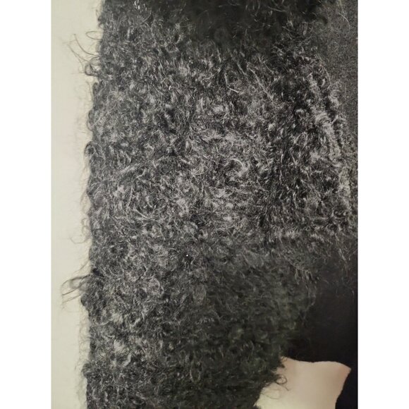 Anthropologie Black Mohair Sweater Cape  Sleeping On Snow Tavan  Vest Small - Picture 3 of 8